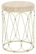 Tavolo aggiuntivo DKD Home Decor Naturale Metallo Crema Rattan (35 x 35 x 49 cm)