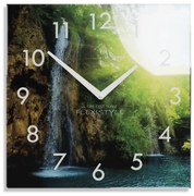 Orologio decorativo in vetro 30 cm con cascata