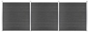 Set Pannelli Di Recinzione İn Wpc 526x186 Cm Nero /