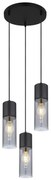 Globo 21000-3HB - Lampadario a sospensione con filo ANNIKA 3xE27/25W/230V diametro 30 cm nero