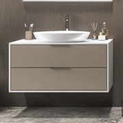 Kamalu - Mobile sospeso 100cm bicolore con 2 cassetti scorrevoli SPR-100C
