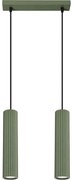 Sollux SL.1612 - Lampadario a sospensione con filo KARBON 2xGU10/10W/230V verde
