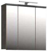 Mobile da bagno a parete con specchio VENOM antracite/marrone