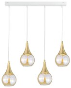 Lampadario a sospensione con filo LACRIMA WHITE 4xE27/60W/230V