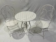 Set tavolo e sedie Bistrot in ferro bianco per 2 persone