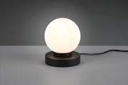 Lampada da tavolo prinz ii acciaio sfera nera r54011032