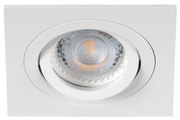 Faretto Incasso Sun Orientabile Quadrato Alluminio Bianco 1 Luce Gu10