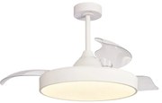 Ventilatore da soffitto Alaska bianco, Ø 50 cm, CCT, dimmerabile, MANTRA IP20