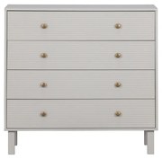 Cassettiera bassa grigio chiaro in legno di pino 94x91 cm Madu - WOOOD