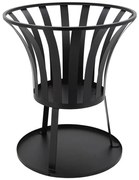 Griglia portatile a legna nero