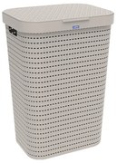 Cesto portabiancheria in plastica beige 55 l Country - Rotho