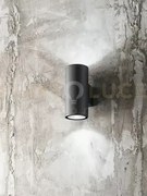 Applique alluminio colore antracite opaco quarondo 2 luci attacco g...