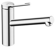 Rubinetto da cucina fisso a collo di cigno Zesis Lean argento cromato lucido HANSGROHE