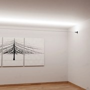 Profilo Sospeso STARLINE Nero 25m per strisce LED con Banda e fissaggio Variante Lunghezza 25 Metri