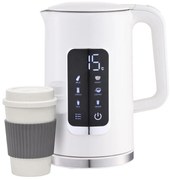 Bollitore con display LCD 1,7 l 2200W/230V bianco + tazza da viaggio 450 ml