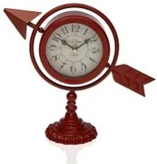 Orologio da Tavolo Versa Rosso Granato Freccia completa Metallo (23 x 16 x 8 cm)