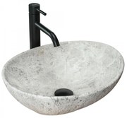 REA-U0165 - Lavabo da appoggio SOFIA 34,5x41 cm ceramica/pietra chiara