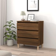 Credenza rovere marrone 60x35x69 cm in legno multistrato