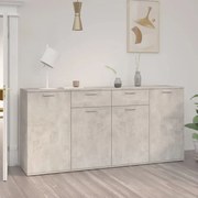 Credenza grigio cemento 160x36x75 cm in truciolato