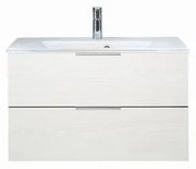 Mobile da bagno sotto lavabo PELIPAL Madeo bianco L 80 x H 48 x P 45 cm 2 cassetti, lavabo non incluso
