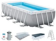 Intex 26792 Piscina Prisma Metal Frame Rettangoalre Filtro A2 488X244X107
