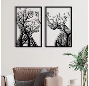 SET 2x Decorazione da muro 86x63 cm Albero della Vita metallo
