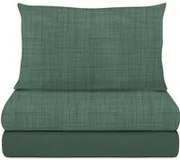 Completo letto singolo verde falso unito cotone