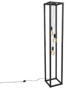 Lampada da terra industriale nera 3 luci - Big Cage