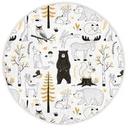 Tappeto per bambini giallo e bianco ø 120 cm Comfort - Mila Home