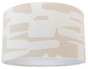 Paralume in tessuto bianco con strisce beige 35/35/20