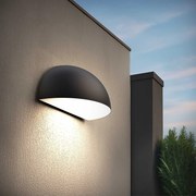 Applique Curva Monodirezionale con base E27 IP54 Nera - Serie BRINA
