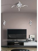 Plafoniera LED moderno Evelin, argento, luce con 3 temperature di colore dimmerabile NOVECENTO