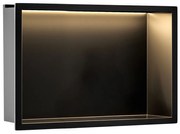 MENSOLA BAGNO LED 30x45 black