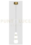 Perla sospensione singola, oro 3 sfere, led 9 watt, lumen 765,3000k...
