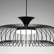 Lampadario LED design Noa4 nero Ø58cm, luce con 3 temperature di colore 950 lumen, NOVECENTO