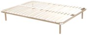 Rete a doghe  160 x 200 cm Beige - 2x19 doghe - smontato con piedi - KALISTA di YSMÉE