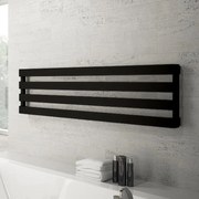 Scaldasalviette ad acqua calda IRSAP STEP nero satinato interasse 1276 mm, L 150 x H 43 cm