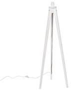 Lampada da terra rustica treppiede bianca - Tripod Classic