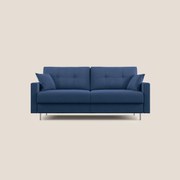 Megan divano letto matrimoniale in microfibra smacchiabile T11 blu