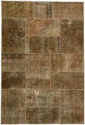 Patchwork Tappeto orientale 250x170 Verde (Pakistan) Annodato A Mano