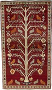 Gabbeh Tappeto 210x120 Rosso (Iran) Annodato A Mano
