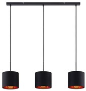 Lindby - Trinika 3 Lampada a Sospensione Black/Gold Lindby