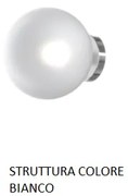 Applique bianco 1 luce vetro bianco fog 1184bi-a-bf