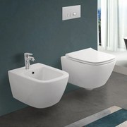 Sanitari bagno sospesi rimless con sedile soft-close serie Rio