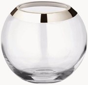 Vaso in cristallo soffiato con bordo in platino Mirinde