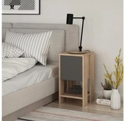 Comodino EMA 55x30 cm marrone/grigio