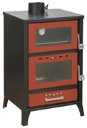 Stufa A Legna Con Forno Marika Rossa 22 Kw L50,5xp58,5xh91,5