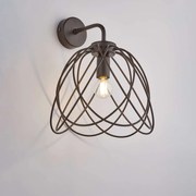 Bonetti Illumina Applique in ferro laccato nero con decorazione effetto ruggine 1 luce