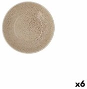 Piatto Fondo Ariane Porous Ceramica Beige Ø 21 cm (6 Unità)