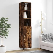 Credenza rovere fumo 34,5x34x180 cm in legno multistrato